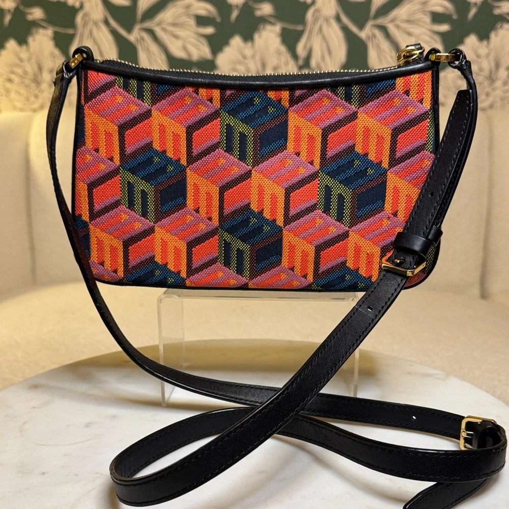 MCM Authentic Vibrant Geometric Crossbody Bag EUC with receipts Hard to Find!